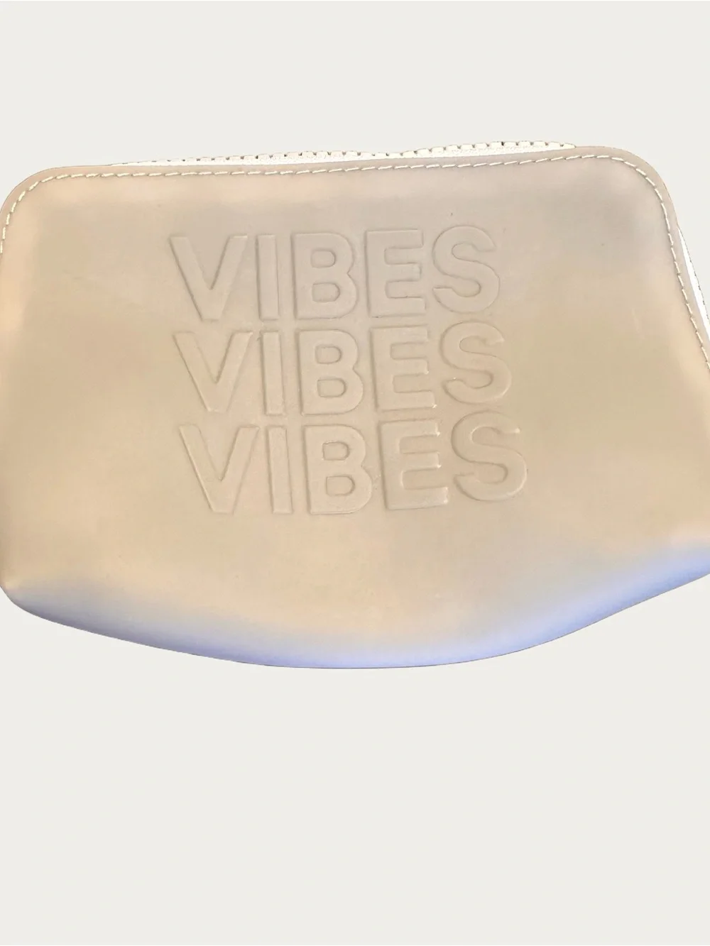 Milk Makeup White/Light Gray Cosmetic Bag “VIBES”
